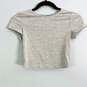 Shein Classic Gray Crop Top Tee size Small